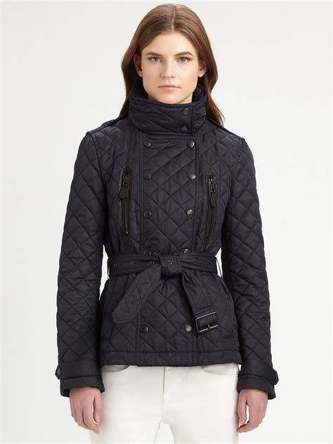 burberry blue quilted jacket|quilted burberry jacket outlet store.